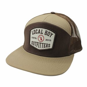 Local Boy Outfitters Butcher Patch LIGHT BROWN/BROWN 7 Panel Hat