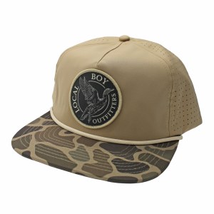 Local Boy Outfitters Ascent Patch Low Profile Perforated KHAKI/BRUSH CAMO Rope Hat