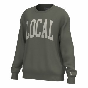 Local Girl Crescent Crew OLIVE  X-SMALL
