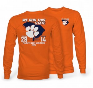 Clemson Tigers 2025 Palmetto Bowl LONG Sleeve T-Shirt SMALL