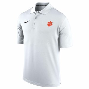 Clemson Tigers NIKE Varsity WHITE Polo SMALL