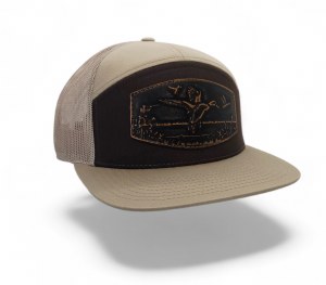 Mallard Leather Patch 7 Panel Trucker Hat