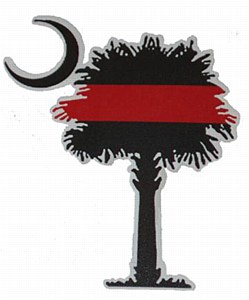 Palmetto Fire Red Line Decal