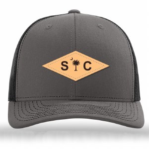 SC Diamond Adjustable Hat CHARCOAL On BLACK