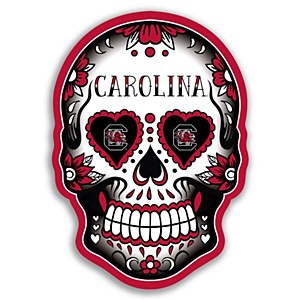 South Carolina Gamecocks Skull Vinyl Decal