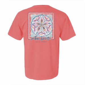 Southern Fried Cotton Painted Sand Dollar T-Shirt SMALL