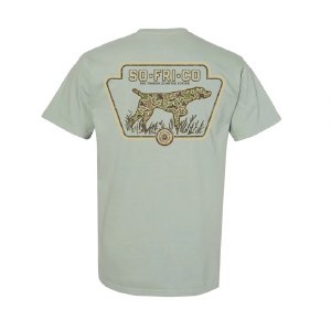 Southern Fried Cotton Camo Badge T-Shirt SMALL