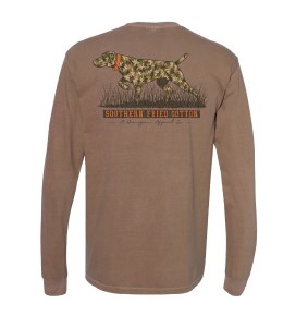 Southern Fried Old Pointer LONG Sleeve T-Shirt MEDIUM