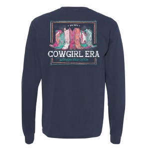 Southern Fried Cowgirl Era LONG Sleeve T-Shirt SMALL