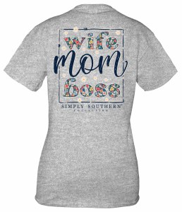 Simply Southern Wife Mom Boss T-Shirt MEDIUM