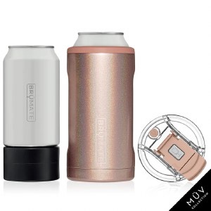 Brumate Hopsulator Trio 12/16oz Cans GLITTER ROSE GOLD