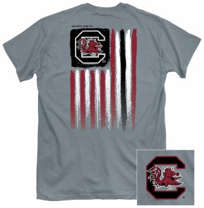 South Carolina Gamecocks USA Flag T-Shirt MEDIUM