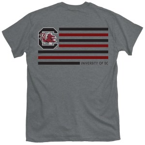 South Carolina Gamecocks USA Flag T-Shirt SMALL