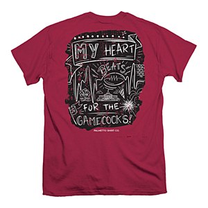 South Carolina GamecocksHeartbeat Chalkboard  T-Shirt SMALL