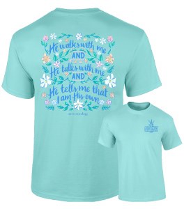Southernology He Walks With Me T-Shirt SMALL