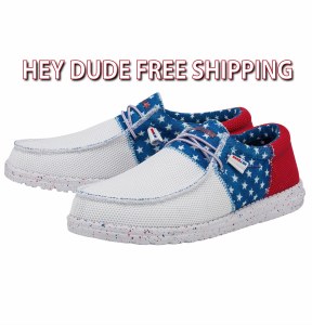 Hey Dude Men's Wally Sox TRI AMERICAN PRIDE Size 10