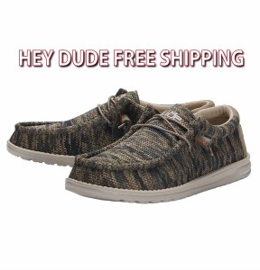 Hey Dude Wally Sox WOODLAND CAMO Size 8