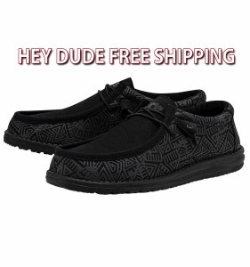 Hey Dude Wally Stretch TOTAL BLACK Size 11