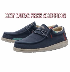 Hey Dude Men's Wally Washed BLUE SPACE Size 10