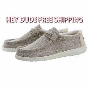 Hey Dude Men's Wally Woven BEIGE Size 7