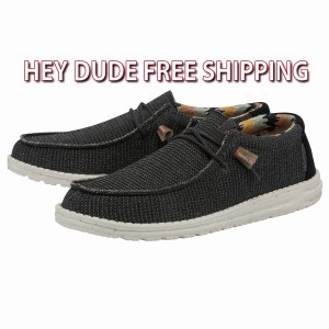 Hey Dude Wally ECO Sox CHARCOAL Size 7