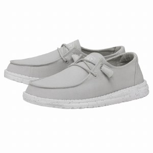 Hey Dude Ladies Wendy Slub Canvas LIGHT GREY  Size 8