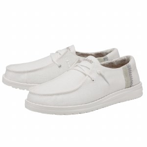 Hey Dude Ladies Wendy LINEN NATURAL WHITE Ladies 6