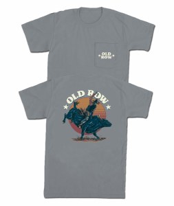 Old Row Bucking Bull T-Shirt SMALL