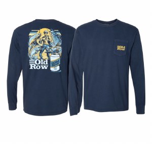 Old Row Vintage Fishing LONG Sleeve T-Shirt SMALL