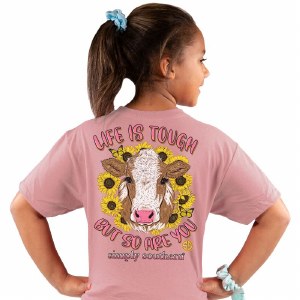 Simply Southern Life Is Tough T-Shirt Youth SMALL