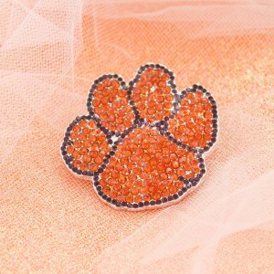 Clemson Tigers Crystal PAW Lapel Pin