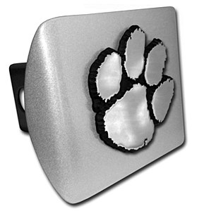 Clemson Tigers Brushed Metal Hitch Cover