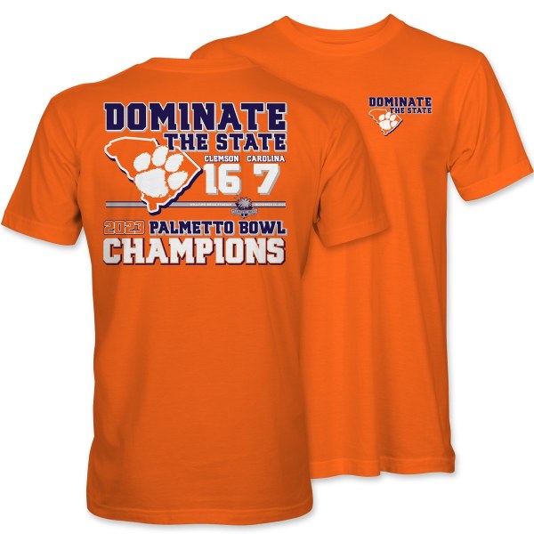 Clemson Tigers 2023 Palmetto Bowl Victory Score Shirt XLARGE Upstate