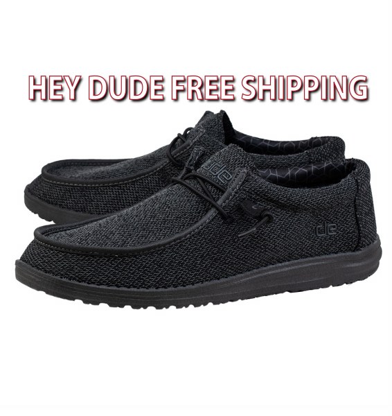 Hey Dude Men's Wally L Sox Shoe-Black-14 