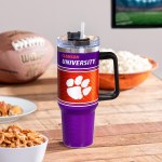 Additional picture of Clemson Tigers 40oz Stainless Steel Canyon Cup w/ Straw