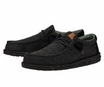 Additional picture of Hey Dude Wally Washed Canvas Black Size 7