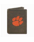 Additional picture of Clemson Tigers Embroidered PAW Men's Bi-Fold Wallet