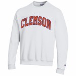 Additional picture of Clemson Tigers Champion WHITE Fleece Crew MEDIUM