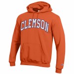 Additional picture of Clemson Tigers Fleece ORANGE Hoodie SMALL