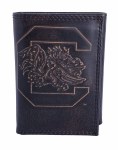 Additional picture of South Carolina Gamecocks Burnished Men's Tri-Fold Wallet
