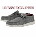 Additional picture of Hey Dude Mens Wally Eco LINEN BLACK Size 8