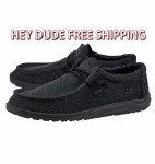 Additional picture of Hey Dude Wally Sox BLACK Size 9