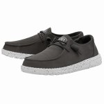 Additional picture of Hey Dude Ladies Wendy Slub Canvas DARK GREY  Size 6