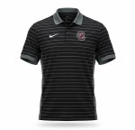 Additional picture of South Carolina Gamecocks 2026 NIKE Men's Dri-FIT Victory Stripe Polo BLACK SMALL
