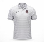 Additional picture of South Carolina Gamecocks 2026 NIKE Men's Dri-FIT Victory Stripe Polo WHITE SMALL