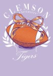 Additional picture of Clemson Tigers Football Bow T-Shirt SMALL