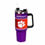 Additional picture of Clemson Tigers 40oz Stainless Steel Canyon Cup w/ Straw