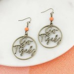 Additional picture of Clemson Tigers Vintage Cutout Slogan Earrings