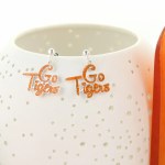 Additional picture of Clemson Tigers Slogan Earrings