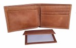 Additional picture of Clemson Tigers TAN Leathered Mens Bi-Fold Wallet